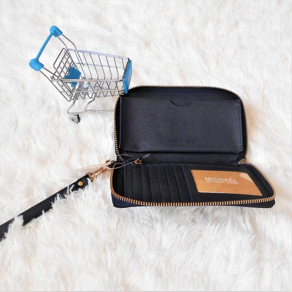 Michael Kors Large Flat MF Phone Case Black - Picture 11 of 14